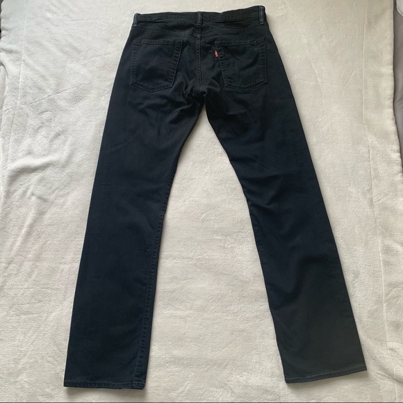 3/$30 Levi’s Men’s 513 Black Slim Straight Jeans - Picture 2 of 8